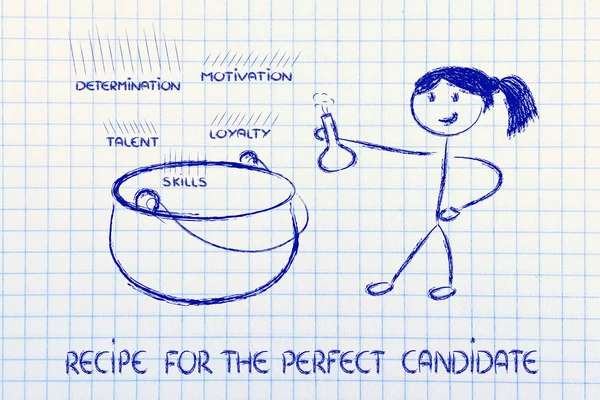 Recipe for the perfect candidate — Stock Photo, Image