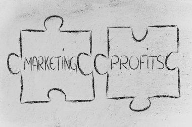 Pazarlama & kar, jigsaw puzzle Dizayn