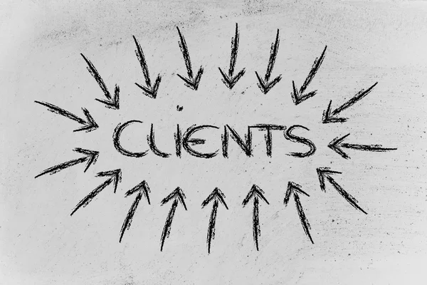 Concetti chiave di business: Clienti — Foto Stock