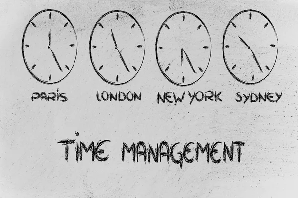 グローバル ビジネスのための時間とプロジェクト管理 — ストック写真