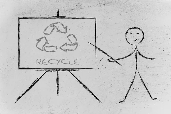Learn about recycling — Stock Photo, Image