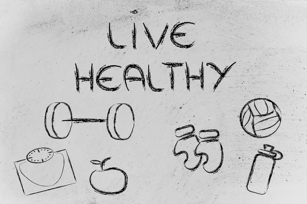 Vivere una vita sana e in forma — Foto Stock