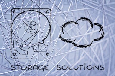 depolama seçenekleri: sabit diskleri veya bulut depolama 