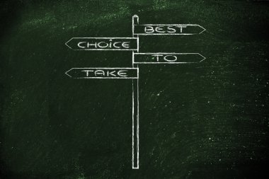 çekmek için en iyi seçim gösteren yol işaret karıştı