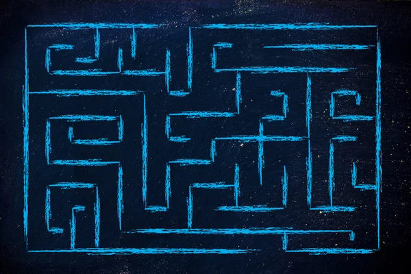 Metaphor maze design: find your way — Stock Photo, Image