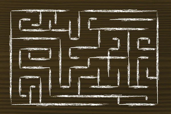 Metaphor maze design: find your way — Stock Photo, Image