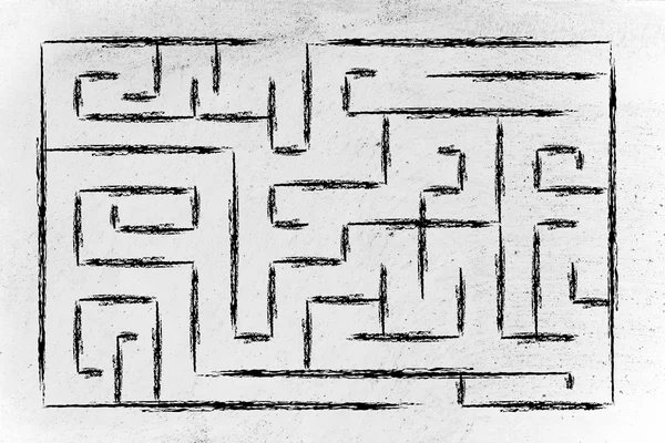 Metapher Labyrinth-Design: Finden Sie Ihren Weg — Stockfoto