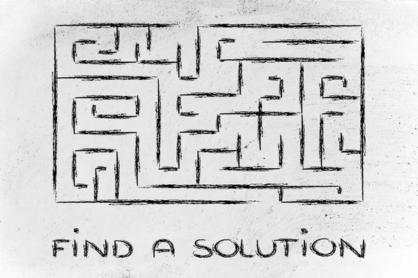 Metaphor maze design: find your way — Stock Photo, Image