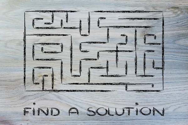 Design de labyrinthe de métaphore : trouver votre chemin — Photo