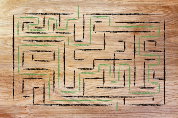 Progettazione labirinto metafora: sfida vinta ! — Foto Stock