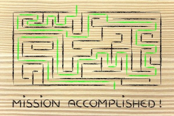 Design de labyrinthe de métaphore : défi gagné ! — Photo