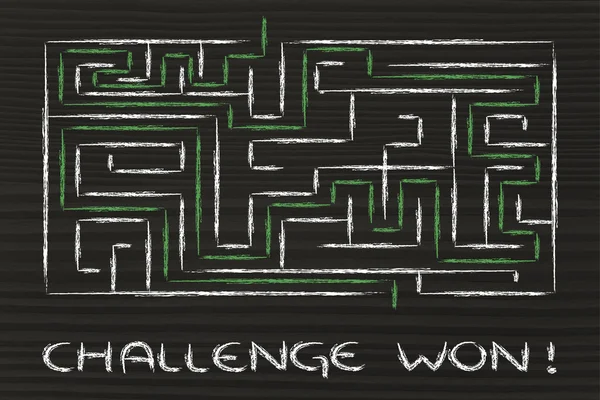 Progettazione labirinto metafora: sfida vinta ! — Foto Stock