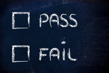 birden çok seçim testi, geçti veya başarısız?