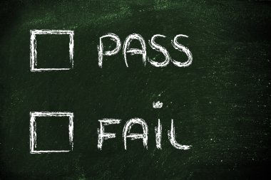 birden çok seçim testi, geçti veya başarısız?