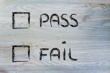 birden çok seçim testi, geçti veya başarısız?