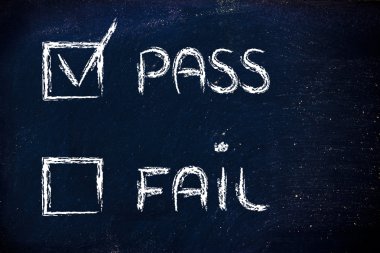 birden çok seçim testi, geçti veya başarısız?