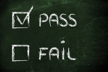 birden çok seçim testi, geçti veya başarısız?