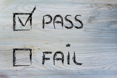 birden çok seçim testi, geçti veya başarısız?