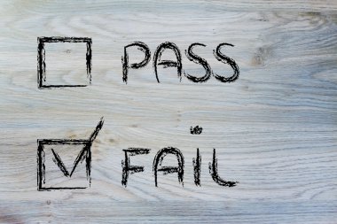 birden çok seçim testi, geçti veya başarısız?
