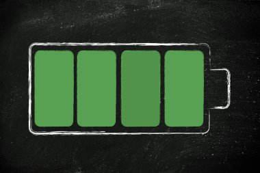 telefon veya elektronik cihaz tam dolu pil tasarım