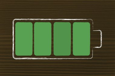 telefon veya elektronik cihaz tam dolu pil tasarım