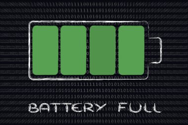telefon veya elektronik cihaz tam dolu pil tasarım