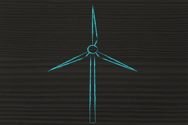 Förnybar energi: park vindkraftverk — Stockfoto