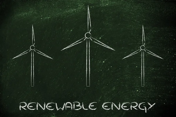 Energie regenerabilă: turbine eoliene — Fotografie, imagine de stoc