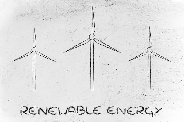 Energía renovable: turbinas eólicas — Foto de Stock