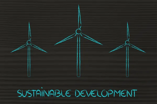 Renewable energy: wind park turbines — Stock Photo, Image