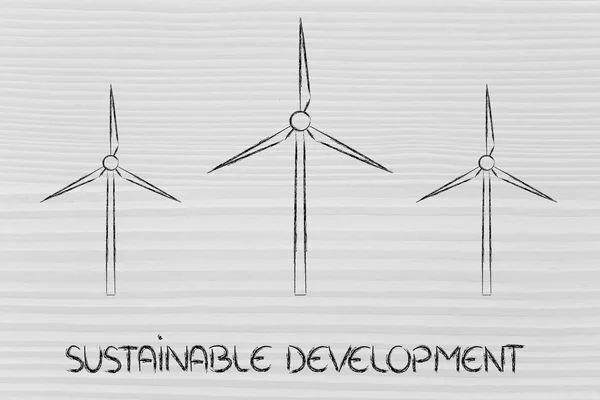 Energia renovável: turbinas eólicas — Fotografia de Stock