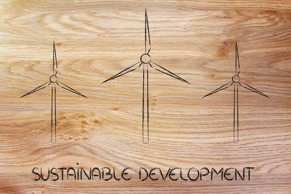 再生可能エネルギー： 風力発電パーク — ストック写真
