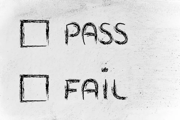 Multiple choice test, pass or fail? — Stock Photo, Image