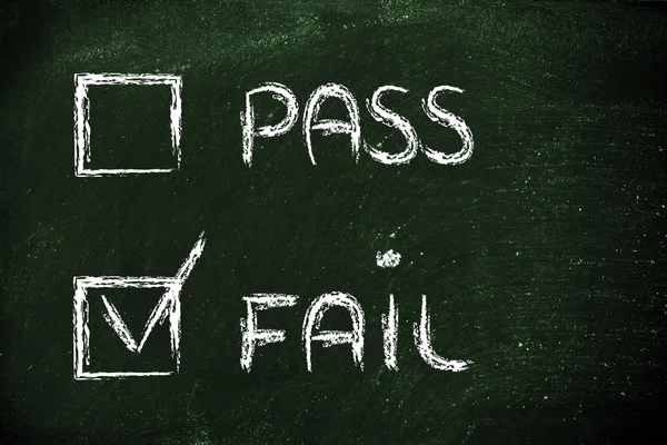 Multiple choice test, pass or fail? — Stock Photo, Image