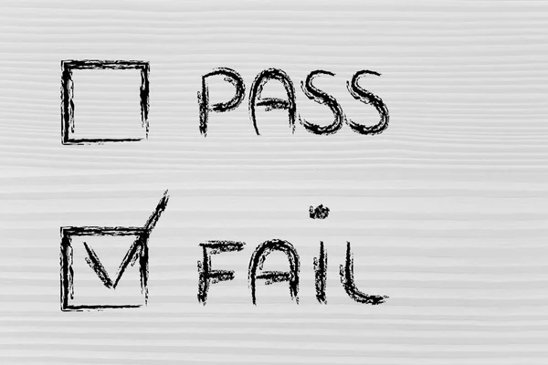 Multiple choice test, pass or fail? — Stock Photo, Image