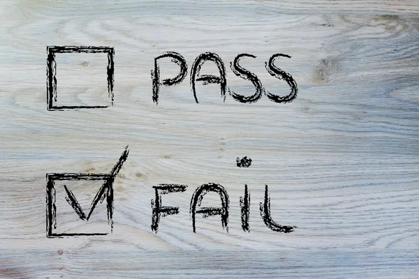 Multiple choice test, pass or fail? — Stock Photo, Image