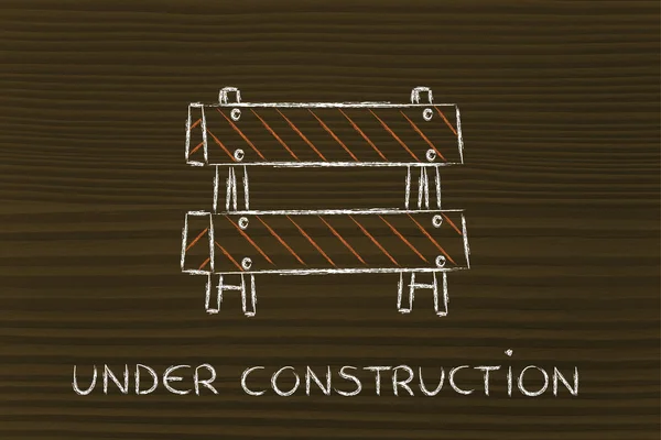 Under construction road sign — Stock Photo, Image