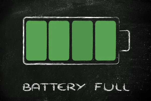 Telefone ou dispositivo eletrônico design de bateria completa — Fotografia de Stock