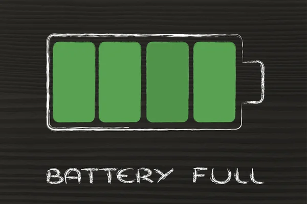 Telefone ou dispositivo eletrônico design de bateria completa — Fotografia de Stock