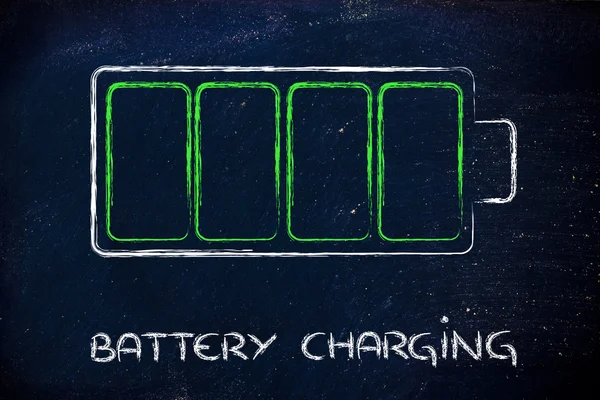 Phone or electronical device battery charging design — Stock Photo, Image