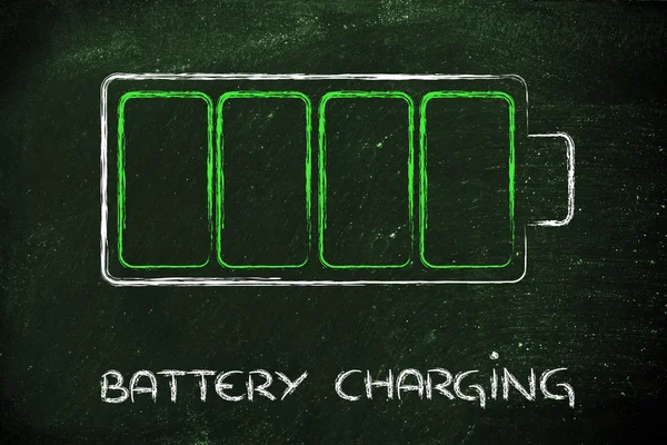 Phone or electronical device battery charging design — Stock Photo, Image