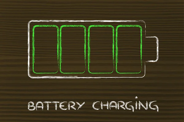 携帯電話や電子デバイスの充電のデザイン — ストック写真