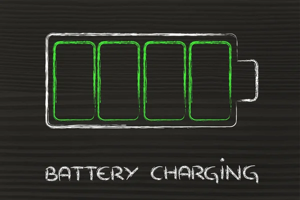 Дизайн зарядки аккумулятора телефона или электронного устройства — стоковое фото