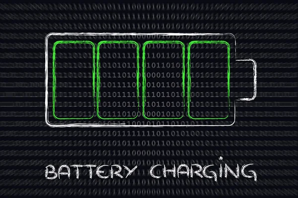 Phone or electronical device battery charging design — Stock Photo, Image