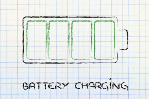 Telefono o dispositivo elettronico disegno di ricarica della batteria — Foto Stock
