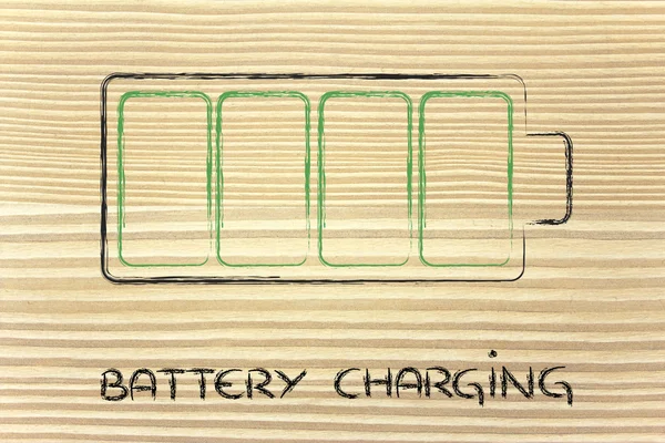 Phone or electronical device battery charging design — Stock Photo, Image