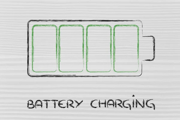 Phone or electronical device battery charging design — Stock Photo, Image