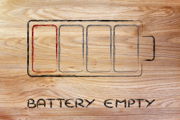 Design of an empty battery level — Stock Photo, Image
