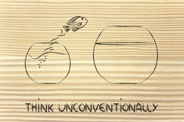 büyük bir kase içine atlama balık