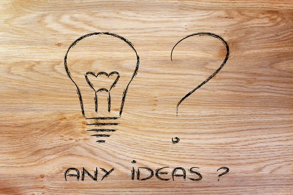 Ideas anyone? seeking for new idea — Stock Photo, Image
